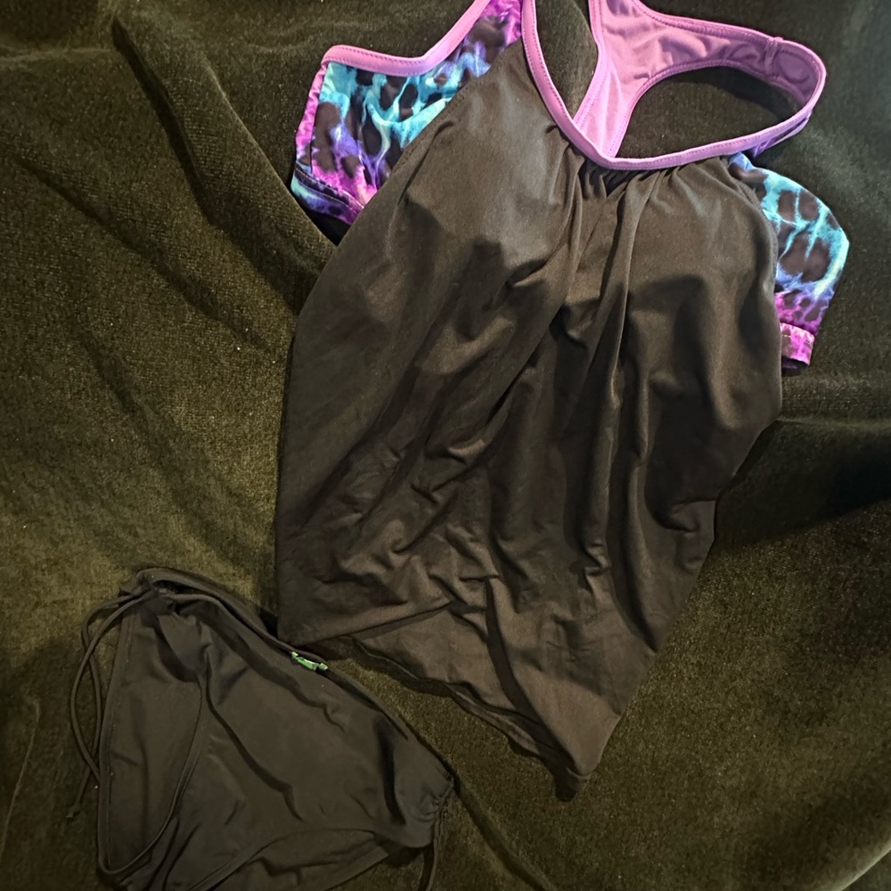 Black and Purple Bikini Set